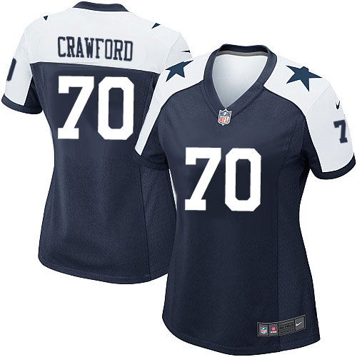 Women's Limited Tyrone Crawford Nike Jersey Navy Blue Alternate - #98 Throwback NFL Dallas Cowboys